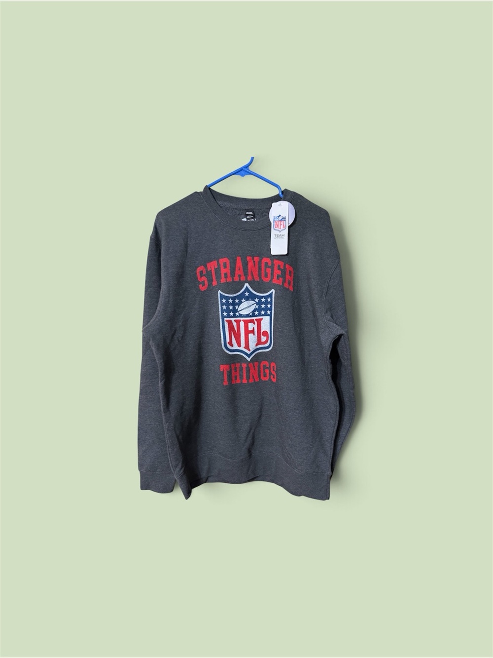 Stranger Things NFL Men's Dark Gray SWEATER